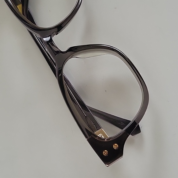 Kate Young for Tura - dark Grey crystal acetate eyeglasses - Picture 8 of 11